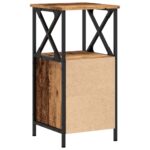 Table de chevet vieux bois 34x35,5x70 cm bois d'ingénierie – Image 4