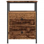 Table de chevet vieux bois 44x45x60 cm bois d'ingénierie – Image 2