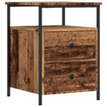 Tables de chevet 2 pcs vieux bois 44x45x60 cm bois d'ingénierie – Image 3