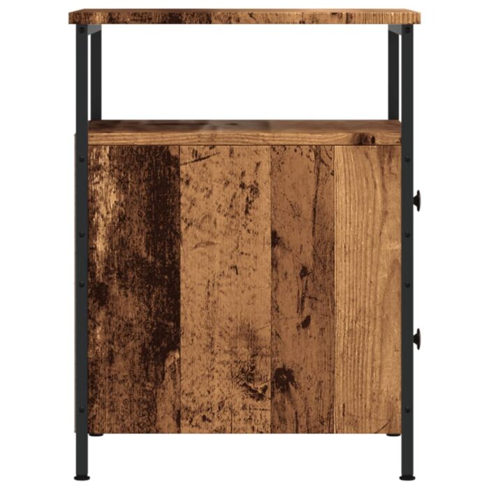 Tables de chevet 2 pcs vieux bois 44x45x60 cm bois d'ingénierie – Image 4