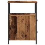 Table de chevet vieux bois 34x35,5x50 cm bois d’ingénierie – Image 3
