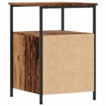 Table de chevet vieux bois 34x35,5x50 cm bois d’ingénierie – Image 4