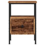 Table de chevet vieux bois 34x36x50 cm bois d’ingénierie – Image 2