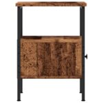 Table de chevet vieux bois 34x36x50 cm bois d’ingénierie – Image 4