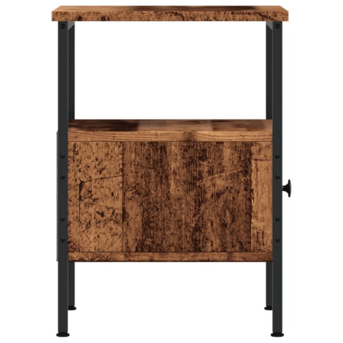 Table de chevet vieux bois 34x36x50 cm bois d’ingénierie – Image 4