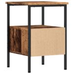 Table de chevet vieux bois 34x36x50 cm bois d’ingénierie – Image 5