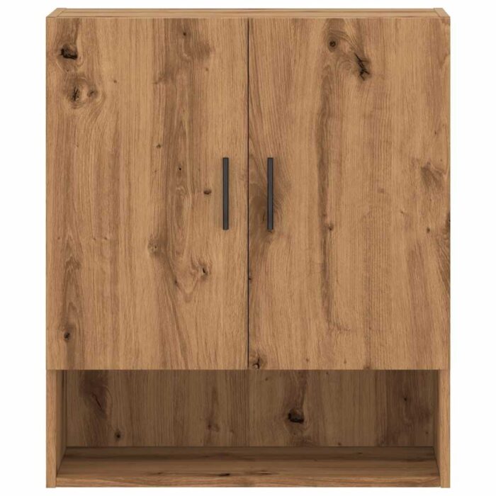 Armoire murale chêne artisanal 60x31x70 cm bois d'ingénierie – Image 2