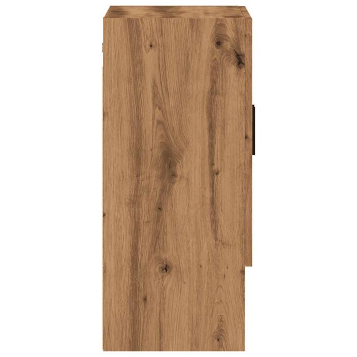 Armoire murale chêne artisanal 60x31x70 cm bois d'ingénierie – Image 3