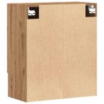 Armoire murale chêne artisanal 60x31x70 cm bois d'ingénierie – Image 4