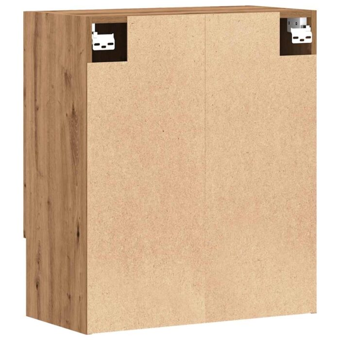Armoire murale chêne artisanal 60x31x70 cm bois d'ingénierie – Image 4