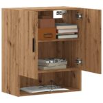 Armoire murale chêne artisanal 60x31x70 cm bois d'ingénierie