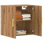 Armoire murale chêne artisanal 60x31x60 cm bois d'ingénierie