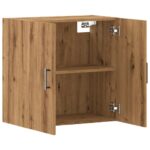 Armoire murale chêne artisanal 60x31x60 cm bois d'ingénierie – Image 5