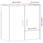 Armoire murale vieux bois 60x31x60 cm bois d'ingénierie – Image 9