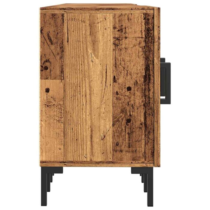 Meuble TV vieux bois 150x30x50 cm bois d'ingénierie – Image 4