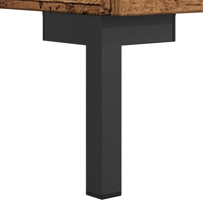 Meuble TV vieux bois 150x30x50 cm bois d'ingénierie – Image 7