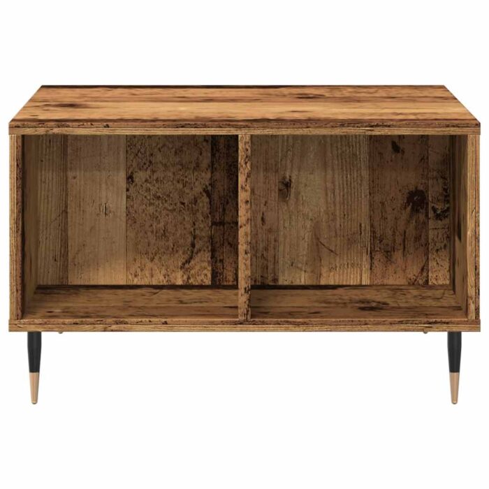 Table basse vieux bois 60x50x36,5 cm bois d'ingénierie – Image 2