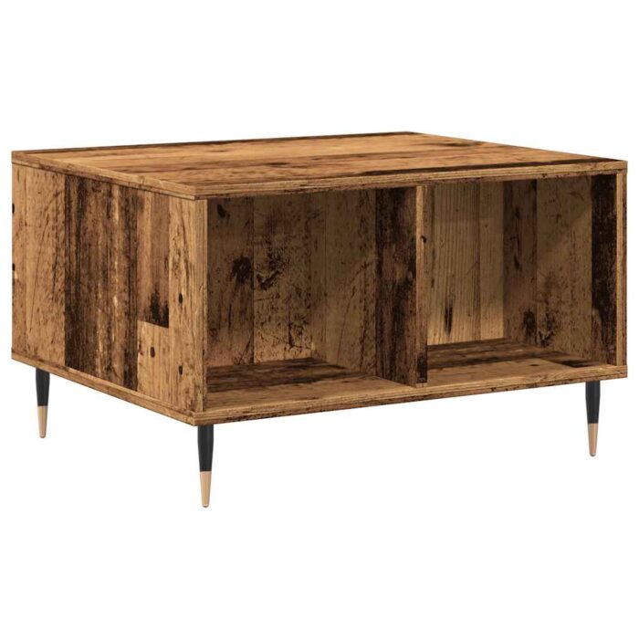 Table basse vieux bois 60x50x36,5 cm bois d'ingénierie – Image 4