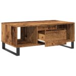 Table basse vieux bois 90x50x36,5 cm bois d'ingénierie – Image 3