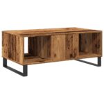 Table basse vieux bois 90x50x36,5 cm bois d'ingénierie – Image 5