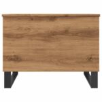 Table basse chêne artisanal 60x44,5x45 cm bois d'ingénierie – Image 2