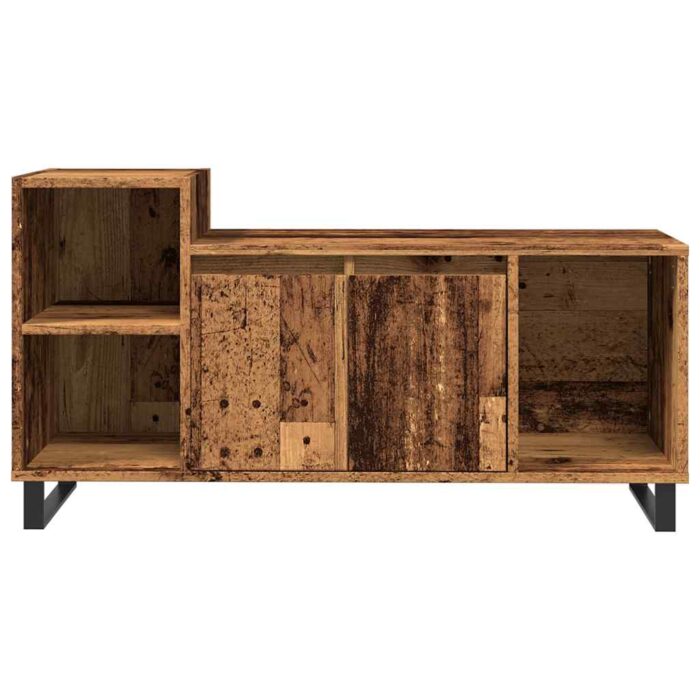 Meuble TV vieux bois 100x35x55 cm bois d'ingénierie – Image 2