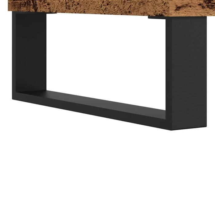 Meuble TV vieux bois 100x35x55 cm bois d'ingénierie – Image 7