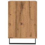 Meuble TV chêne artisanal 100x35x55 cm bois d'ingénierie – Image 4