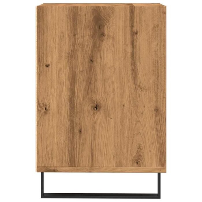 Meuble TV chêne artisanal 100x35x55 cm bois d'ingénierie – Image 4