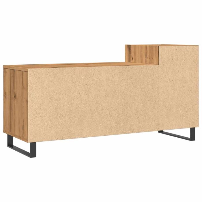 Meuble TV chêne artisanal 100x35x55 cm bois d'ingénierie – Image 5
