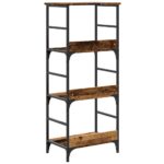 Bibliothèque vieux bois 50x33x117,5 cm bois d'ingénierie – Image 4