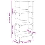 Bibliothèque vieux bois 50x33x117,5 cm bois d'ingénierie – Image 7
