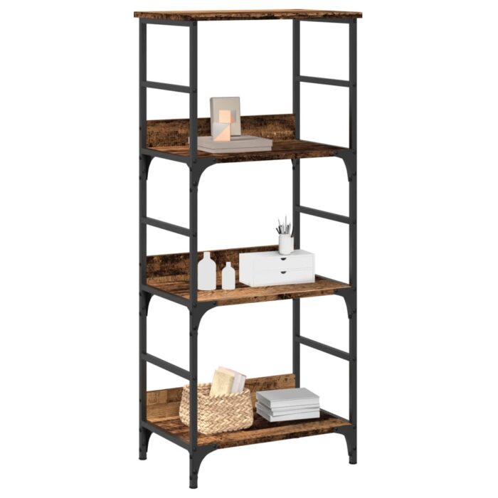 Bibliothèque vieux bois 50x33x117,5 cm bois d'ingénierie – Image 1