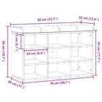 Banc à chaussures vieux bois 82x32x50 cm bois d'ingénierie – Image 7