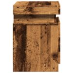 Table de chevet et LED vieux bois 35x39x55 cm bois d'ingénierie – Image 5