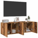 Meubles TV muraux 2 pcs vieux bois 60x30x41 cm – Image 2