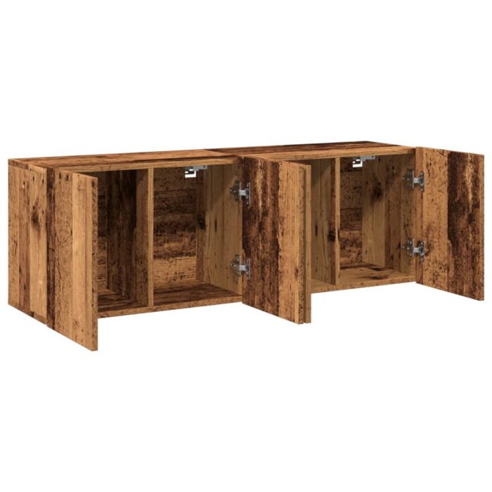 Meubles TV muraux 2 pcs vieux bois 60x30x41 cm – Image 4