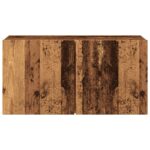 Meuble TV mural vieux bois 80x30x41 cm – Image 3