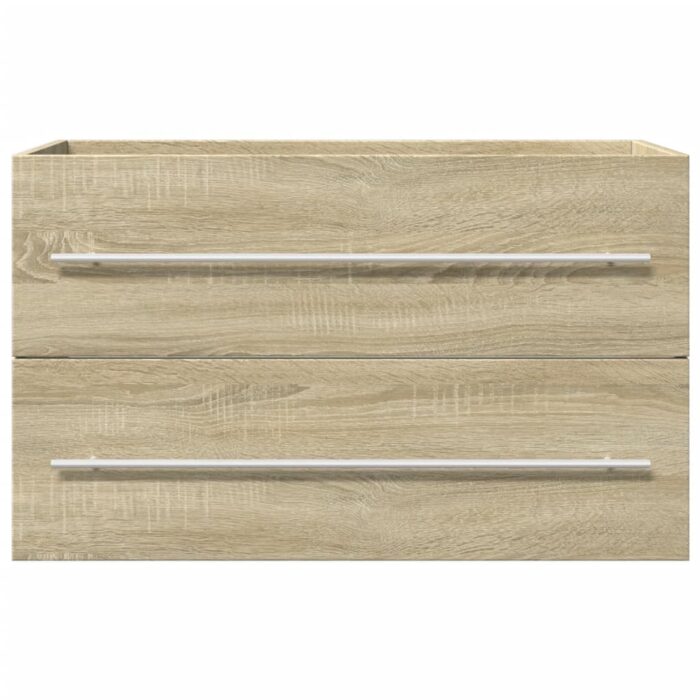 Armoire de lavabo vieux bois 80x38,5x48 cm bois d'ingénierie – Image 2