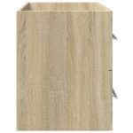 Armoire de lavabo vieux bois 80x38,5x48 cm bois d'ingénierie – Image 4