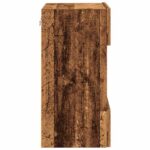 Meubles TV muraux et lumières LED 2 pcs vieux bois 40x30x60,5cm – Image 7