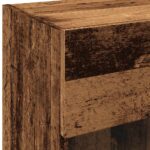 Meubles TV muraux et lumières LED 2 pcs vieux bois 40x30x60,5cm – Image 9