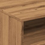 Table basse avec lumières LED chêne artisanal 50x49x40 cm – Image 8