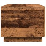 Table basse avec lumières LED vieux bois 90x50x40 cm – Image 6