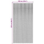 Rideau anti-insectes imprimé palmier 100x220 cm bambou – Image 7