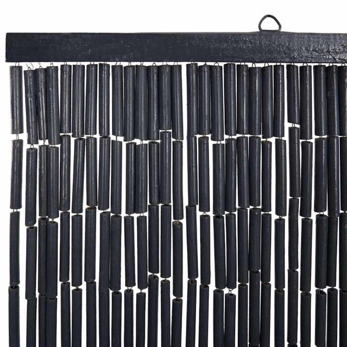 Rideau anti-insectes gris foncé 56 x 185 cm bambou – Image 3