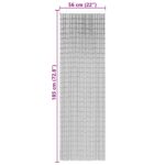 Rideau anti-insectes gris foncé 56 x 185 cm bambou – Image 6