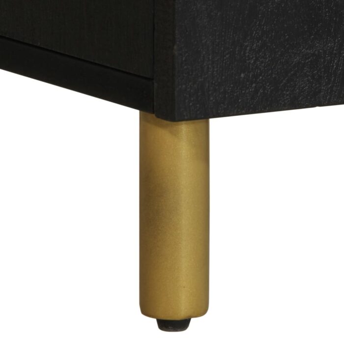 Meuble TV noir 105x33x46 cm bois d'ingénierie – Image 7