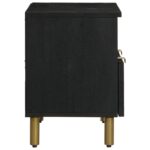 Meuble TV noir 70x33x46 cm bois d'ingénierie – Image 3