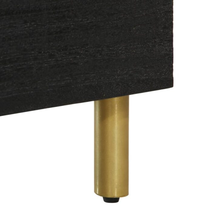 Meuble TV noir 70x33x46 cm bois d'ingénierie – Image 7